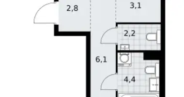 2 room apartment in Kommunarka, Russia