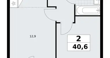 Apartamento 2 habitaciones en Postnikovo, Rusia