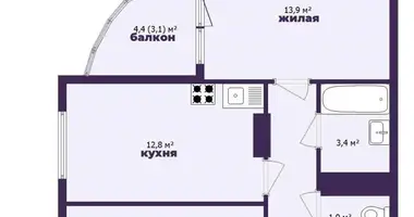 2 room apartment in Minsk, Belarus