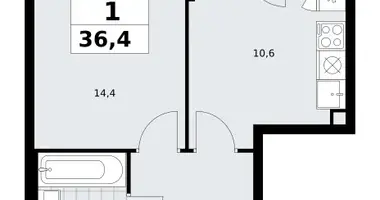 1 room apartment in Troitsk, Russia