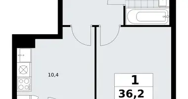 1 room apartment in Troitsk, Russia