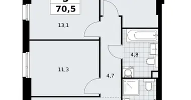 3 room apartment in South-Western Administrative Okrug, Russia