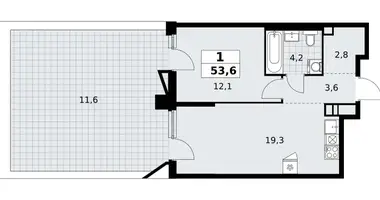 1 room apartment in poselenie Sosenskoe, Russia