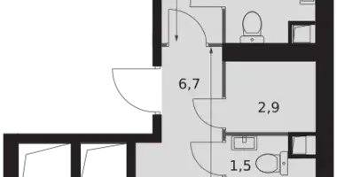 Apartamento 2 habitaciones en Konkovo District, Rusia