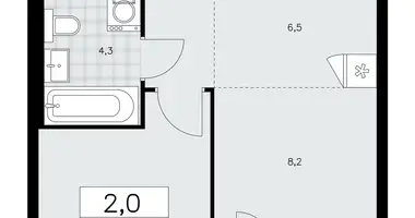 Apartamento 2 habitaciones en poselenie Sosenskoe, Rusia