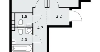 Apartamento 2 habitaciones en poselenie Sosenskoe, Rusia