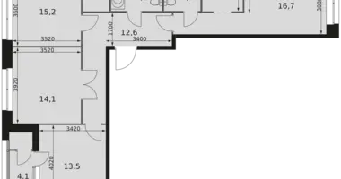 Appartement 3 chambres dans Moscou, Russie