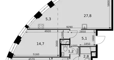 Apartamento 3 habitaciones en North-Western Administrative Okrug, Rusia