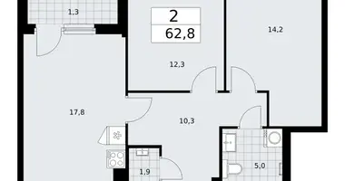 Квартира 2 комнаты в район Троицк, Россия