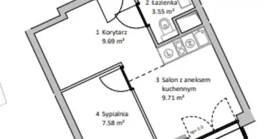 Apartamento 2 habitaciones en Varsovia, Polonia