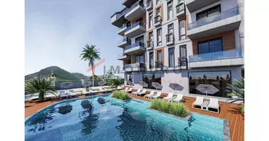 1 room apartment with balcony, with elevator, with air conditioning in Alanya, Turkey