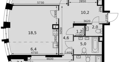Wohnung 3 zimmer in Moskau, Russland