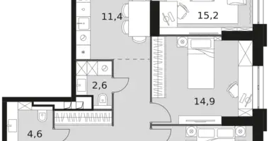 Appartement 3 chambres dans North-Western Administrative Okrug, Fédération de Russie