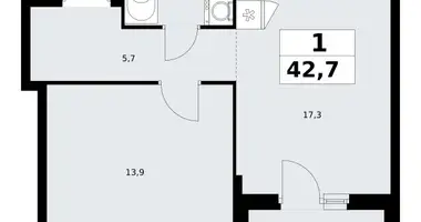 1 room apartment in Troitsk, Russia