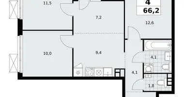 4 room apartment in Moscow, Russia