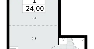 Mieszkanie 1 pokój w Postnikovo, Rosja