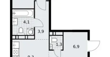Wohnung 3 zimmer in Wnukowo, Russland