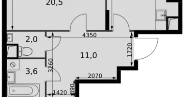 Apartamento 2 habitaciones en Razvilka, Rusia