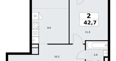 Apartamento 2 habitaciones en Postnikovo, Rusia