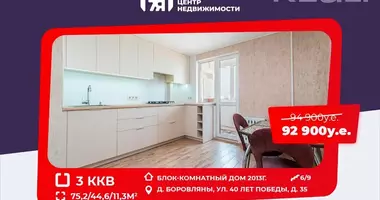 3 room apartment in Borovlyany, Belarus