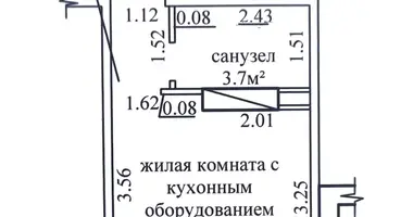 Apartamento 1 habitación en Viazan, Bielorrusia