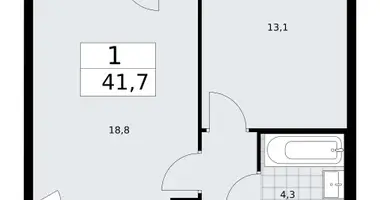 Wohnung 1 zimmer in Troizk, Russland