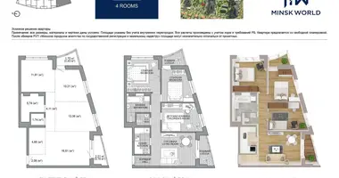 Apartamento 4 habitaciones en Minsk, Bielorrusia