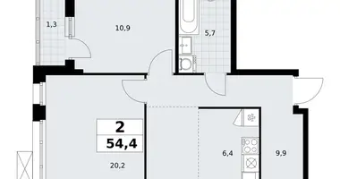 Apartamento 2 habitaciones en Postnikovo, Rusia