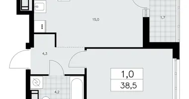 Apartamento 1 habitación en Krasnoye Selo, Rusia