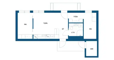 Appartement 2 chambres dans Tampereen seutukunta, Finlande