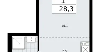 Appartement 1 chambre dans Troïtsk, Russie