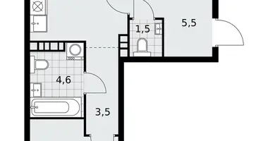 Apartamento 3 habitaciones en poselenie Sosenskoe, Rusia