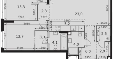 Appartement 3 chambres dans Moscou, Russie