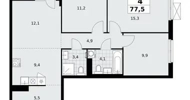 Appartement 4 chambres dans poselenie Sosenskoe, Fédération de Russie