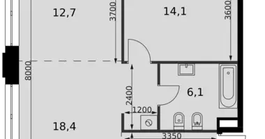 Wohnung 2 zimmer in Nordwestlicher Verwaltungsbezirk, Russland