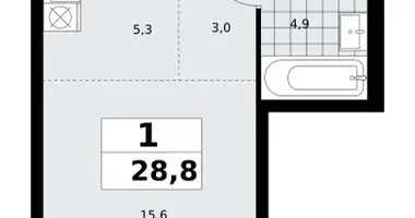 Apartamento 1 habitación en poselenie Sosenskoe, Rusia