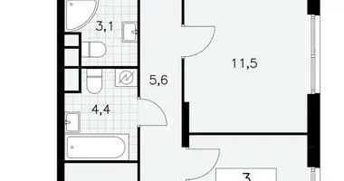 Apartamento 3 habitaciones en South-Western Administrative Okrug, Rusia