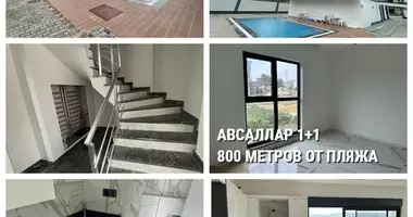 Wohnung 1 Schlafzimmer mit Fenster, mit Balkon, mit Möbel in Incekum, Türkei