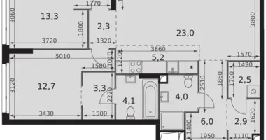 Apartamento 3 habitaciones en North-Western Administrative Okrug, Rusia