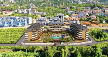 1 room apartment with balcony, with elevator, with sea view in Alanya, Turkey