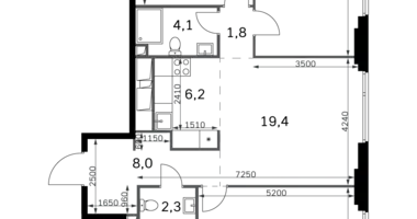 Apartamento 4 habitaciones en North-Western Administrative Okrug, Rusia