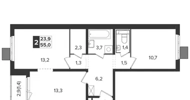 Wohnung 2 zimmer in Leninsky District, Russland