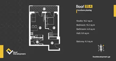 Apartamento 2 habitaciones en Tiflis, Georgia