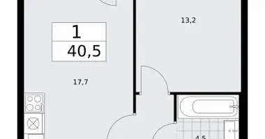 Apartamento 1 habitación en Troitsk, Rusia