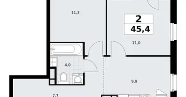 Appartement 2 chambres dans Postnikovo, Fédération de Russie