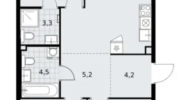 Wohnung 3 zimmer in Kommunarka, Russland