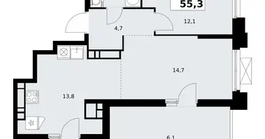 Appartement 2 chambres dans poselenie Sosenskoe, Fédération de Russie