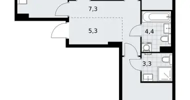 Apartamento 3 habitaciones en Kommunarka, Rusia