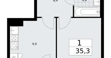 Apartamento 1 habitación en Troitsk, Rusia