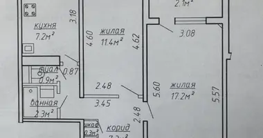 2 room apartment in Minsk, Belarus